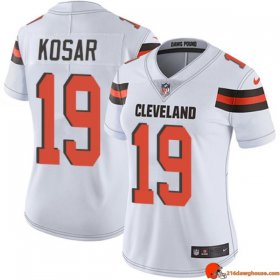 Alpha Personalized Bernie Kosar 19 Browns Recycled White Swingman Women Limited Throwback