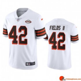 Alpha Personalized Tony Fields 42 Browns Jacquard White Anniversary 1946 Men DNA Streetwear