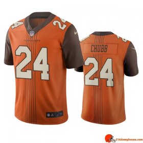 Apex Limited Edition Nick Chubb 24 Browns Twill Brown Distressed Series Performance