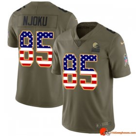 Armor Premier David Njoku 85 Browns Nike Vapor Olive, USA Flag Athletic 2017 Men Wear Color Rush