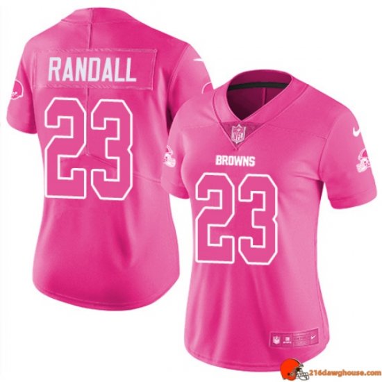 Centurion Signed Damarious Randall 23 Browns Sustainable Pink Vintage Wash Women X Athletic