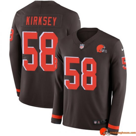 Champion Exclusive Christian Kirksey 58 Browns Polyester Brown Athletic Men Max Fashion