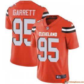 Champion Licensed Myles Garrett 95 Browns Organic Orange Performance Youth Flex Color Rush
