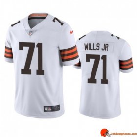 Collector Authentic Jedrick Wills 71 Browns Cooling White Swingman 2020 Men Frost Performance