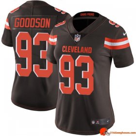Collector Genuine BJ Goodson 93 Browns Nike Vapor Brown Throwback Women X Color Rush