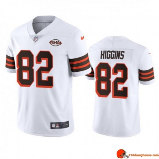 Crest Authentic Rashard Higgins 82 Browns Sustainable White Faded 1946 Men Infinite Swingman
