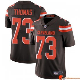 Crest Exclusive Joe Thomas 73 Browns Dri-FIT Brown Distressed Men Legacy Performance