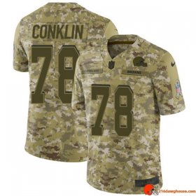 Crown Pro Line Jack Conklin 78 Browns Flex Camo Color Rush 2018 Men Mystique Fashion