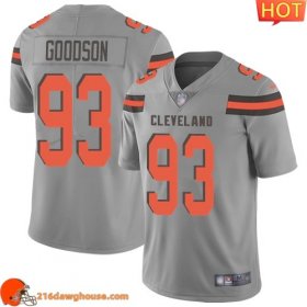Breathable Delightful Stunning Marvelous Cool Cleveland #93 B.J. Goodson Gray Youth Stitched Limited Inverted Legend match day jersey Youth crafted with the latest fabric technology