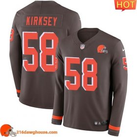 Alluring Reliable Fashionable Rare Cleveland #58 Christian KirkseyColor Men Stitched Limited Therma Long Sleeve match day jersey Men