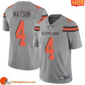 Long lasting Amazing Comfortable Fashionable #4 Deshaun Watson Gray Youth Stitched Limited Inverted Legend game ready jersey featuring authentic team details