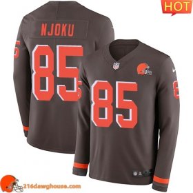 Wonderful Cool Reliable Unique Breathable Fabulous #85 David NjokuColor Men Stitched Limited Therma Long Sleeve sporting jersey showcasing an eye catching design