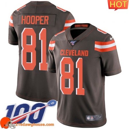 Premium Comfortable First rate Legendary Cleveland #81 Austin HooperColor Men Stitched 100th Season Vapor Untouchable Limited match day jersey Men crafted with the latest fabric technology