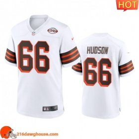 Magnificent Gorgeous Reliable Awesome Men Cleveland #66 James Hudson 1946 Collection Alternate Game Limited sporting jersey White Men