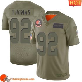Fashionable Performance driven Superb Reliable Marvelous Stunning Cleveland #92 Chad Thomas Camo Men Stitched Limited 2019 Salute To Service athletic jersey Men featuring authentic team details