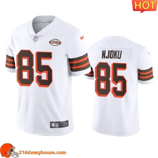 Performance driven Comfortable Delightful Cozy Outstanding Excellent Cleveland #85 David Njoku 1946 Collection Alternate Vapor Limited game ready jersey White