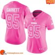 Cozy Fabulous Outstanding Excellent Impressive #95 Myles Garrett Pink Women Stitched Limited Rush Fashion sporting jersey a must have for any sports enthusiast