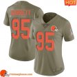 Durable First rate Classy #95 Myles Garrett Olive Women Stitched Limited 2017 Salute To Service sporting jersey designed for maximum on field performance