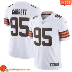 Premium Awesome Valuable Trendy Cleveland #95 Myles Garrett Men White 2020 Vapor Limited athletic jersey a must have for any sports enthusiast