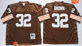 Splendid Superb Wonderful Outstanding Mitchell And Ness 1963 #32 Jim Throwback Stitched athletic jersey