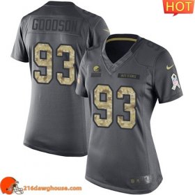Splendid Wonderful Performance driven Comfortable Cleveland #93 B.J. Goodson Black Women Stitched Limited 2016 Salute to Service athletic jersey Womens showcasing an eye catching design