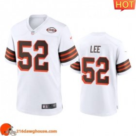 Irresistible Breathable Exclusive Elegant Men Cleveland #52 Elijah Lee 1946 Collection Alternate Game Limited match day jersey White Men