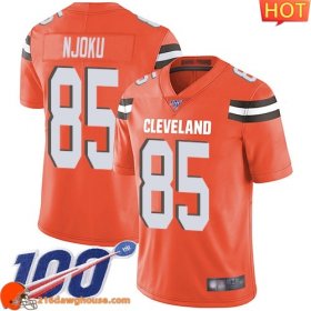 Classy Durable Exclusive Performance driven Excellent Game changing #85 David Njoku Orange Alternate Men Stitched 100th Season Vapor Limited sporting jersey