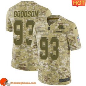 Splendid Distinctive Enchanting High quality Stylish Game changing Cleveland #93 B.J. Goodson Camo Youth Stitched Limited 2018 Salute To Service sporting jersey Youth