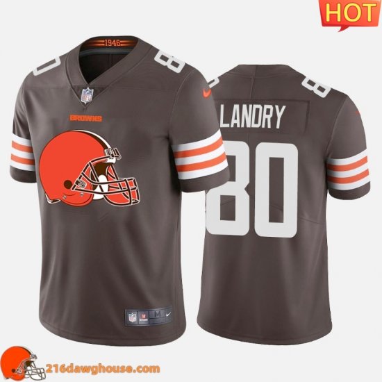 Championship worthy Charming Cozy Cleveland #80 Jarvis Landry Men BigLogo Vapor Limited athletic jersey