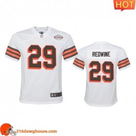 Comfortable Durable Cozy Youth Cleveland #29 Sheldrick Redwine 1946 Collection Alternate Game Limited game ready jersey White Youth showcasing an eye catching design