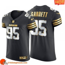 Impressive Comfortable Distinctive Historic Classy Magnificent Cleveland #95 Myles Garrett Men Black Edition Vapor Untouchable Elite sporting jersey designed for maximum on field performance