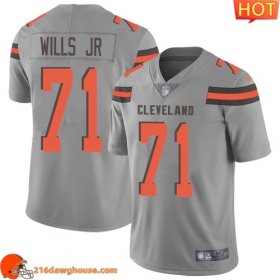 Game changing Classy Superior Cozy Iconic Cleveland #71 Jedrick Wills JR Gray Men Stitched Limited Inverted Legend game ready jersey Men perfect for die hard fans to flaunt their support