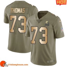 Gorgeous Unique Fabulous Long lasting #73 Joe Thomas Olive/Gold Men Stitched Limited 2017 Salute To Service athletic jersey crafted with the latest fabric technology