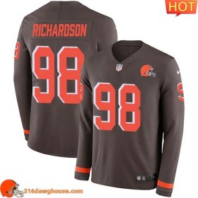 Fabulous Cozy Iconic Irresistible Unique Durable Cleveland #98 Sheldon RichardsonColor Men Stitched Limited Therma Long Sleeve sporting jersey Men