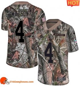 Captivating Fine Superior Magnificent #4 Deshaun Watson Camo Men Stitched Limited Rush Realtree match day jersey