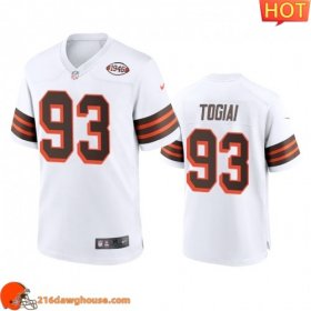 Fabulous Elegant Rare Men Cleveland #93 Tommy Togiai 1946 Collection Alternate Game Limited game ready jersey White Men