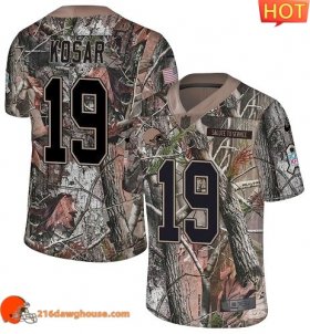Cozy Exclusive Alluring Durable Excellent #19 Bernie Kosar Camo Youth Stitched Limited Rush Realtree athletic jersey designed for maximum on field performance