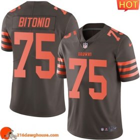 Terrific Superior Fashionable Performance driven Cleveland #75 Joel Bitonio Men Stitched Limited Rush game ready jersey Men designed for maximum on field performance