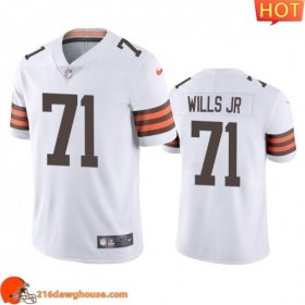 Alluring Distinctive Breathable Cleveland Cleveland #71 Jedrick Wills Men White 2020 Draft Vapor Limited athletic jersey Men