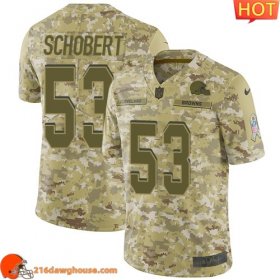 Marvelous Premium Delightful Cleveland #53 Joe Schobert Camo Men Stitched Limited 2018 Salute To Service sporting jersey Men a must have for any sports enthusiast