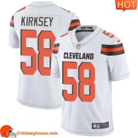 Enchanting First rate Stunning Performance driven Captivating Durable Cleveland #58 Christian Kirksey White Men Stitched Vapor Untouchable Limited game ready jersey Men designed for maximum on field performance