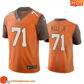 Delightful Wonderful Unique Cleveland Cleveland #71 Jedrick Wills Men City Edition Vapor Limited athletic jersey Men