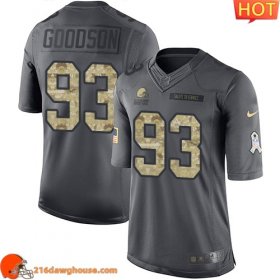 Cozy Alluring Comfortable Irresistible Unique Cleveland #93 B.J. Goodson Black Youth Stitched Limited 2016 Salute to Service sporting jersey Youth perfect for die hard fans to flaunt their support