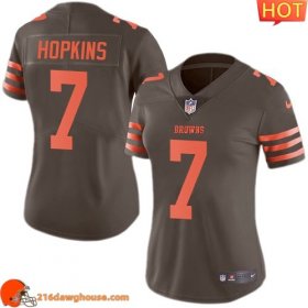 Valuable Exclusive Historic #7 Dustin Hopkins Women Stitched Limited Rush game ready jersey featuring authentic team details
