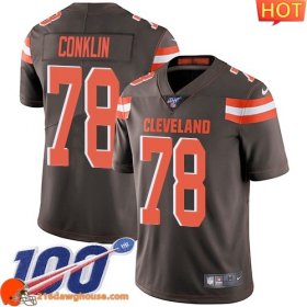 Durable Premium Marvelous Outstanding Cleveland #78 Jack ConklinColor Youth Stitched 100th Season Vapor Untouchable Limited match day jersey Youth