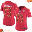 Terrific Charming Legendary #73 Joe Thomas Red Women Stitched Limited AFC 2017 Pro Bowl game ready jersey