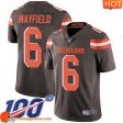 Irresistible Long lasting Distinctive Premium Cleveland #6 Baker MayfieldColor Men Stitched 100th Season Vapor Limited athletic jersey Men designed for maximum on field performance