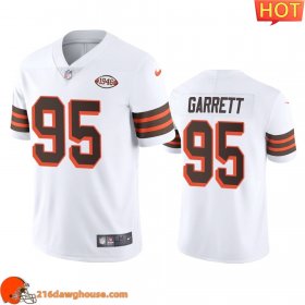 Amazing Unique Fine Valuable Cleveland #95 Myles Garrett 1946 Collection Alternate Vapor Limited athletic jersey White