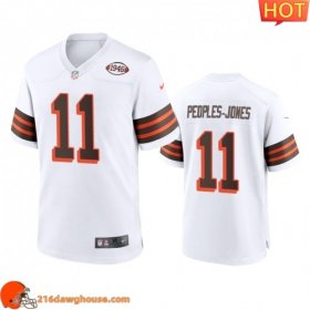 Exclusive Gorgeous Premium Magnificent Amazing Charming Men Cleveland #11 Donovan Peoples Jones 1946 Collection Alternate Game Limited game ready jersey White Men crafted with the latest fabric technology