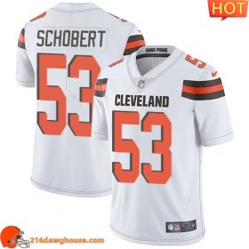 Outstanding Valuable Magnificent Wonderful Enchanting Cleveland #53 Joe Schobert White Men Stitched Vapor Untouchable Limited sporting jersey Men perfect for die hard fans to flaunt their support